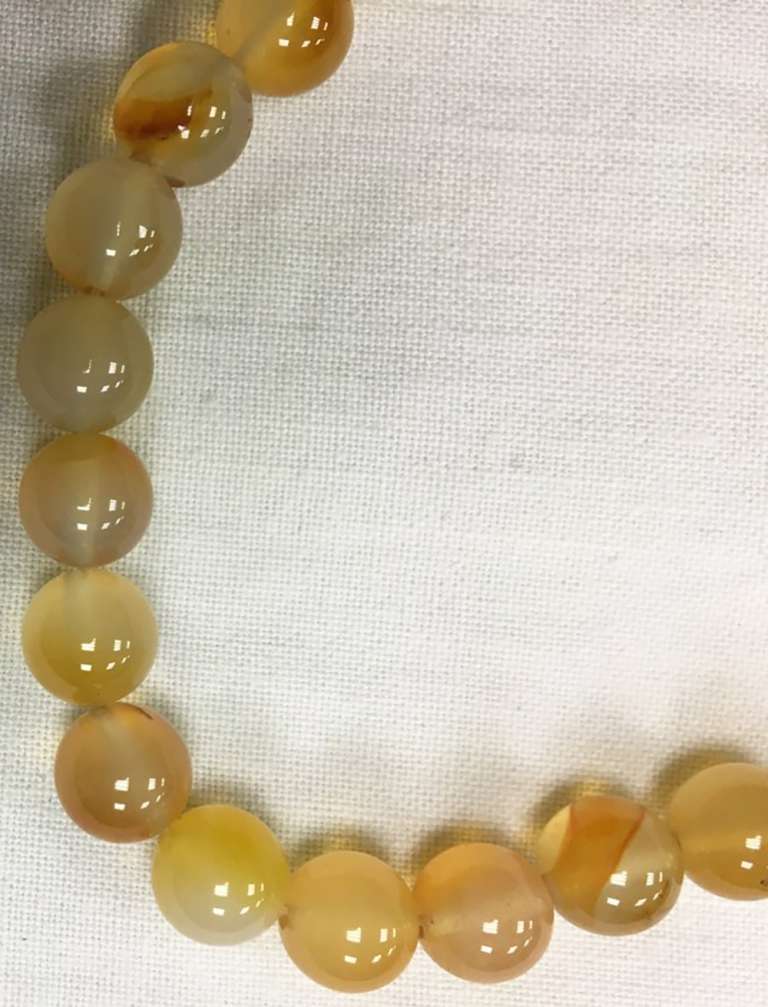 Бусы, предположительно цитрин натуральный камень бежевый 
