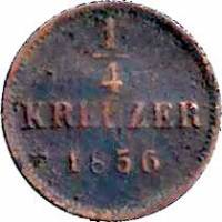 (№1842km589 (Вильгельм I)) Монета Германия (Вильгельм I) 1842 год frac14; Kreuzer (Вильгельм I)