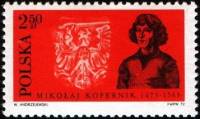 (1972-044) Марка Польша "Герб короля Прусси"    500 лет со дня рождения Н. Коперника III O