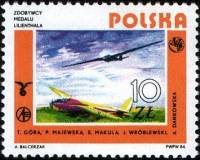 (1984-046) Марка Польша "Планеры"    История польской авиации III Θ