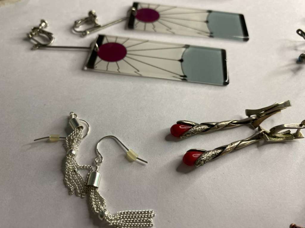 Набор украшений 9 пар серьги, клипсы