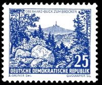 (1961-010) Марка Германия (ГДР) "Брокен, Оберхарц"    Ланшафты II Θ