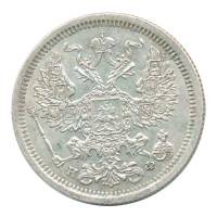 (1878, СПБ НФ) Монета Россия 1878 год 20 копеек  Орел D, Ag500, 3.6г, Гурт рубчатый Серебро Ag 500  