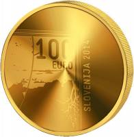 (№2014km120) Монета Словения 2014 год 100 Euro (200 лет со дня рождения изобретателя Puhar Янез)