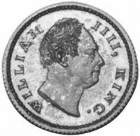 (№1835km448.6) Монета Индия 1835 год frac14; Rupee
