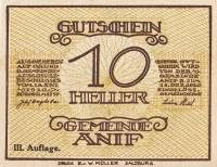 (№1920) Банкнота Австрия 1920 год "10 Heller"