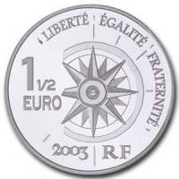 () Монета Франция 2003 год 1 1/2 евро ""   PROOF