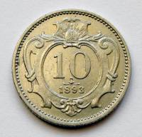 (№1892km2802) Монета Австрия 1892 год 10 Heller