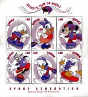 (№1999-6414) Лист марок Гайана 1999 год "Скейтбординг ролики", Гашеный