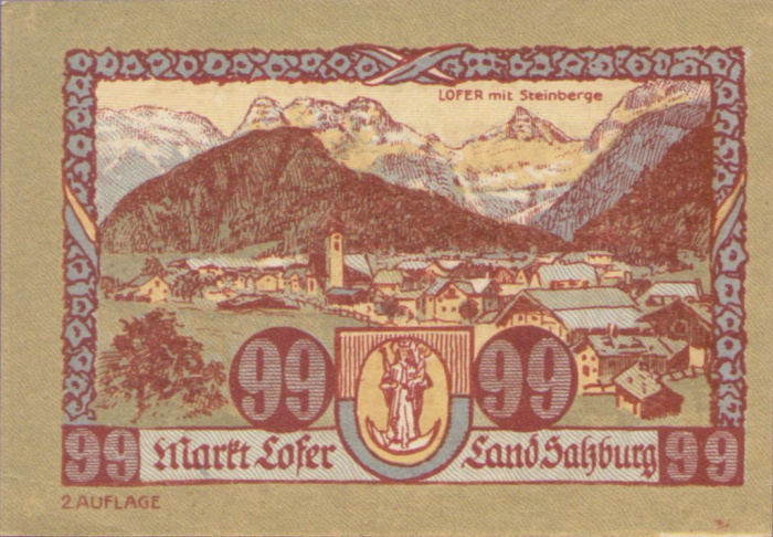 (№1921) Банкнота Австрия 1921 год &quot;99 Heller&quot;