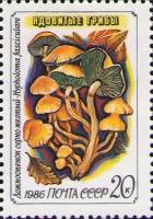 (1986-039) Марка СССР "Серно-жёлтый ложноопёнок"   Ядовитые грибы III Θ