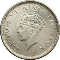 (№1939km550) Монета Индия 1939 год frac12; Rupee