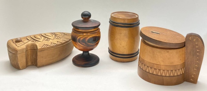 Шкатулки с крышками, дерево, СССР