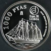 () Монета Испания 1998 год 10000  ""   Биметалл (Серебро - Ниобиум)  UNC