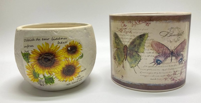 Цветочные горшки, керамика, 2 шт