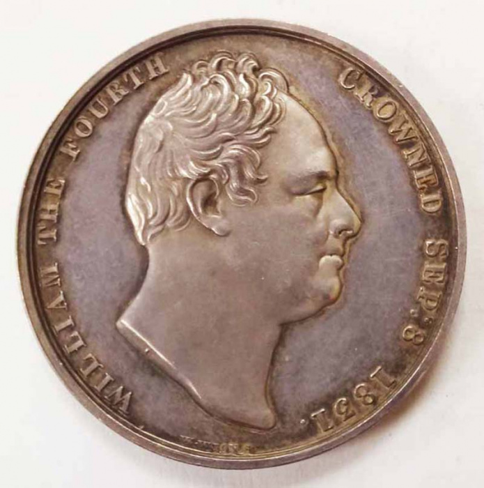 Настольная медаль в честь Коронации Вильяма IV (Состояние - AU)