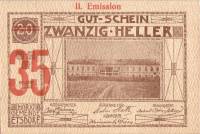 (№1920) Банкнота Австрия 1920 год "35 Heller"
