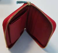 Портмоне женское "Michael Kors", Натуральная кожа, 1 отделение. Застежка молния. Красное