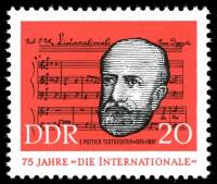 (1963-032) Марка Германия (ГДР) "Эжен Потье"    Интенацинал III Θ