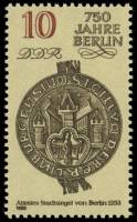 (1986-035) Марка Германия (ГДР) "Городская печать (1253)"    Берлин, 750 лет II Θ