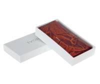 Кошелёк женский "IVORX", Натуральная кожа, 3 отделения, Магнит, поцелуй, "Осень", Коричневый