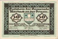 (№1920) Банкнота Австрия 1920 год "50 Heller"
