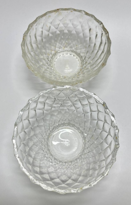 Салатники, хрусталь, повреждены края, СССР, 2 шт