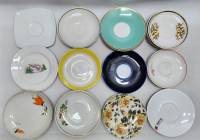 Блюдца кофейные чайные разные 25 штук диаметр 12 -15 см