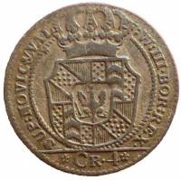 (№1800km63(neuchacirc;tel)) Монета Швейцария 1800 год 4 Kreuzer (Фридрих Вильгельм III)
