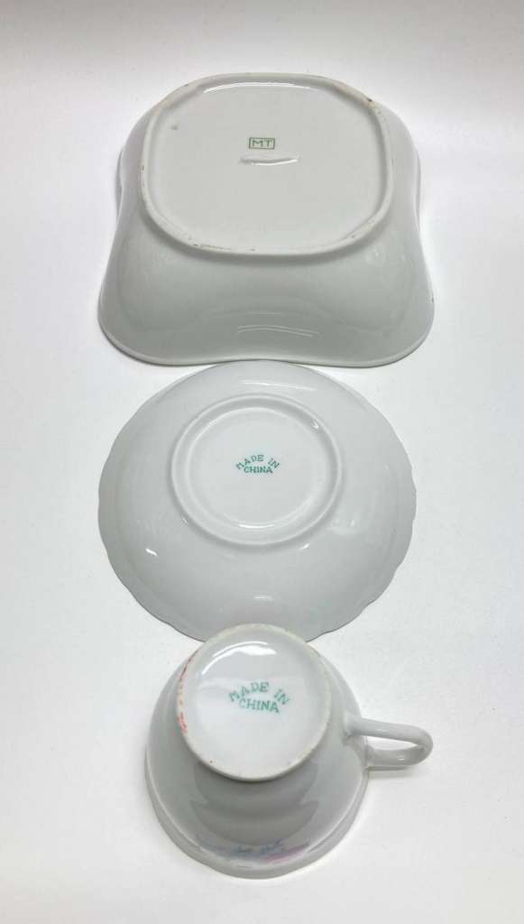 Салатник + чайная пара, фарфор