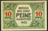 (№1920) Банкнота Германия 1920 год "10 Pfennig"
