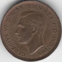 (1944) Монета Великобритания 1944 год 1 фартинг "Крапивник"  Бронза  XF