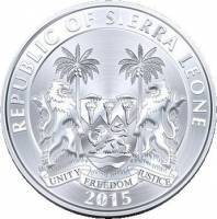 () Монета Сьерра-Леоне 2015 год 1  ""   Биметалл (Серебро - Ниобиум)  UNC