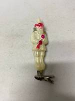 Елочная игрушка на прищепке СССР Дед Мазай, стекло