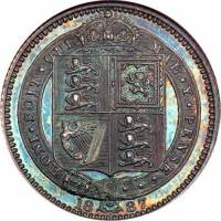 () Монета Великобритания 1887 год 6000  ""   Биметалл (Серебро - Ниобиум)  AU