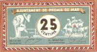 (№1937P-NL16) Банкнота Испания 1937 год "25 Centims"