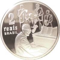  Монета Бразилия 2003 год 2     Биметалл (Серебро - Ниобиум)  UNC