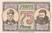 (№1921) Банкнота Германия 1921 год "75 Pfennig"