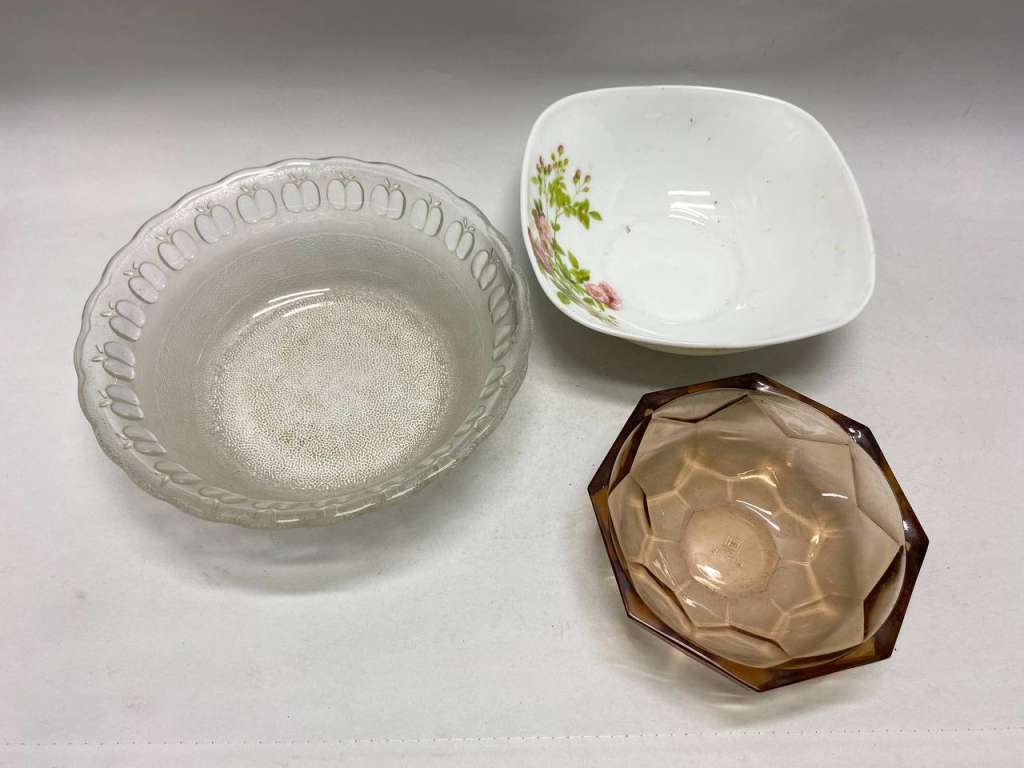 Салатник 3 шт, фарфор, керамика