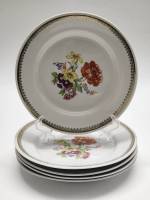 Тарелки десертные 5 шт Пролетарий фарфор Мейсенский бует СССР винтаж 1950-е