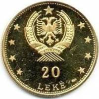 (№1968km51.1) Монета Албания 1968 год 20 Lekeuml;