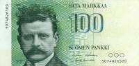 (1986) Банкнота Финляндия 1986 год 100 марок "Ян Сибелиус" Holkeri - Koivikko  UNC