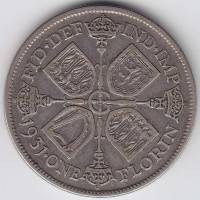 (1931) Монета Великобритания 1931 год 1 флорин "Георг V"  Серебро Ag 500  XF