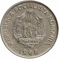 () Монета Румыния 1966 год 1  ""   Сталь, покрытая никелем  AU