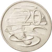 (1980) Монета Австралия 1980 год 20 центов "Кит"  Медь-Никель  UNC