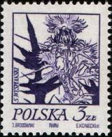 (1974-004) Марка Польша "Чертополох"    Стандартный выпуск. Картины цветов Станислава Выспяньского  
