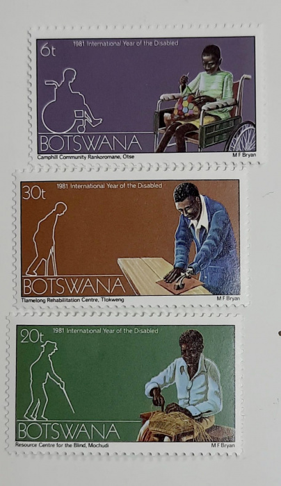 (--) Набор марок Ботсвана &quot;3 шт.&quot;  Негашеные  , III O