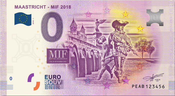 (2018) Банкнота Европа 2018 год 0 евро &quot;Маастрихт&quot;   UNC