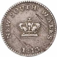 (№1813km1.1) Монета Австралия 1813 год 15 Pence (Дамп - Тип А/1)