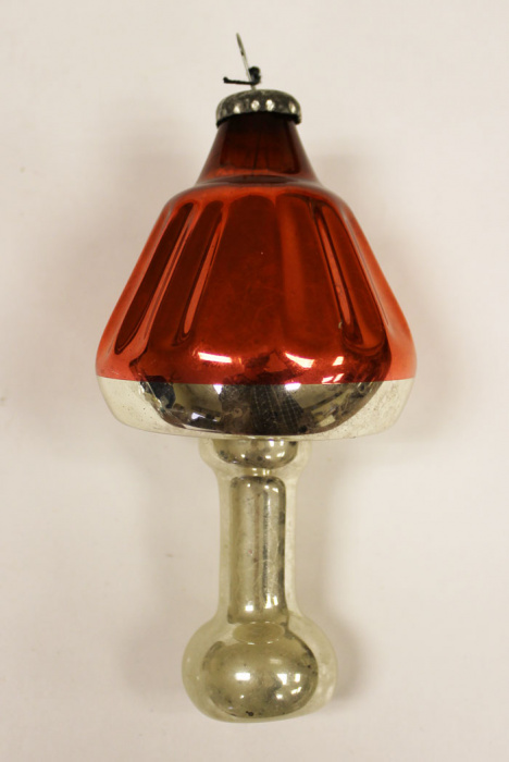 Игрушка ёлочная &quot;Лампа торшер&quot;, подвеска, 13 см, стекло, СССР (состояние на фото)